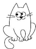آموزش مراحل نقاشي گربه کارتونی بصورت تصويري